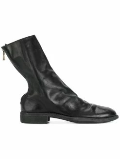 Guidi bottines à fermeture arrière zippée