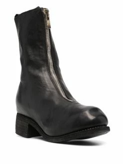 Guidi bottines à fermeture zippée devant