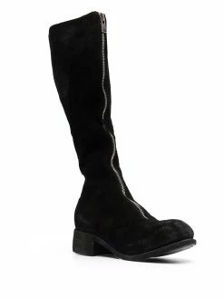 Guidi bottes en cuir à fermeture zippée