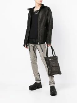 Guidi sac à main zippé en cuir