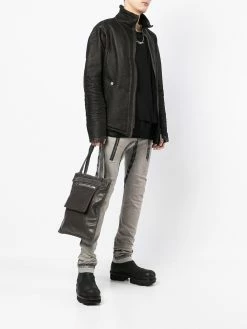 Guidi sac cabas zippé en cuir